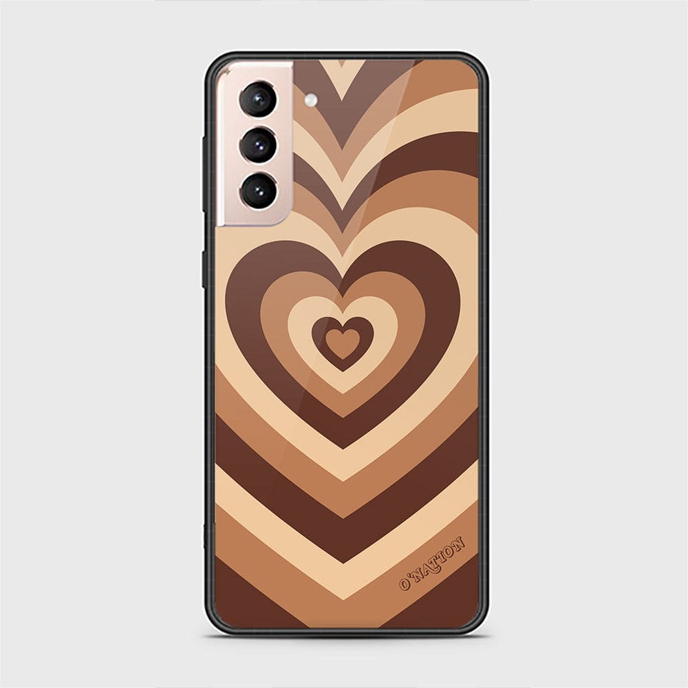 Samsung Galaxy S21 Plus 5G Cover - O'Nation Heartbeat Series - HQ Ultra Shine Premium Infinity Glass Soft Silicon Borders Case