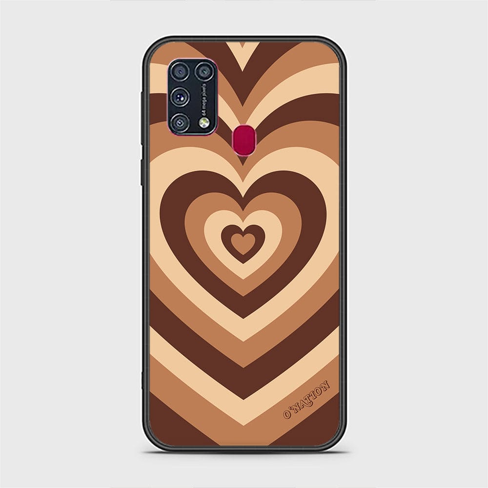 Samsung Galaxy M31 Cover - O'Nation Heartbeat Series - HQ Ultra Shine Premium Infinity Glass Soft Silicon Borders Case