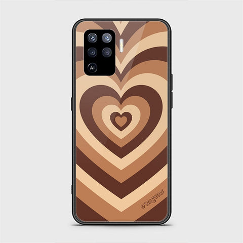 Oppo A94 Cover - O'Nation Heartbeat Series - HQ Ultra Shine Premium Infinity Glass Soft Silicon Borders Case