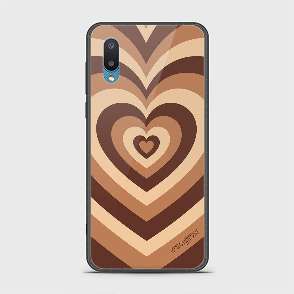 Samsung Galaxy A02 Cover - O'Nation Heartbeat Series - HQ Ultra Shine Premium Infinity Glass Soft Silicon Borders Case