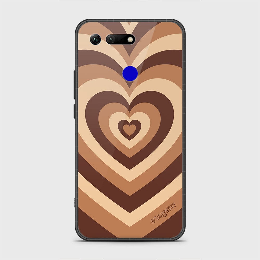 Huawei Honor View 20 Cover - O'Nation Heartbeat Series - HQ Ultra Shine Premium Infinity Glass Soft Silicon Borders Case