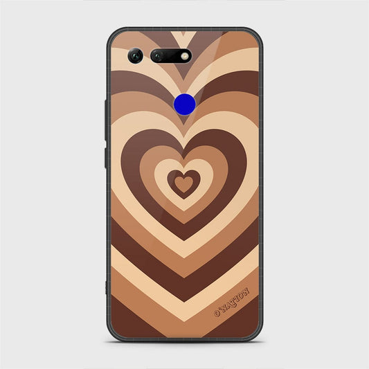 Huawei Honor View 20 Cover - O'Nation Heartbeat Series - HQ Ultra Shine Premium Infinity Glass Soft Silicon Borders Case