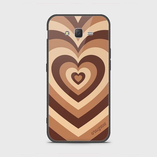 Samsung Galaxy J7 2015 Cover - O'Nation Heartbeat Series - HQ Ultra Shine Premium Infinity Glass Soft Silicon Borders Case