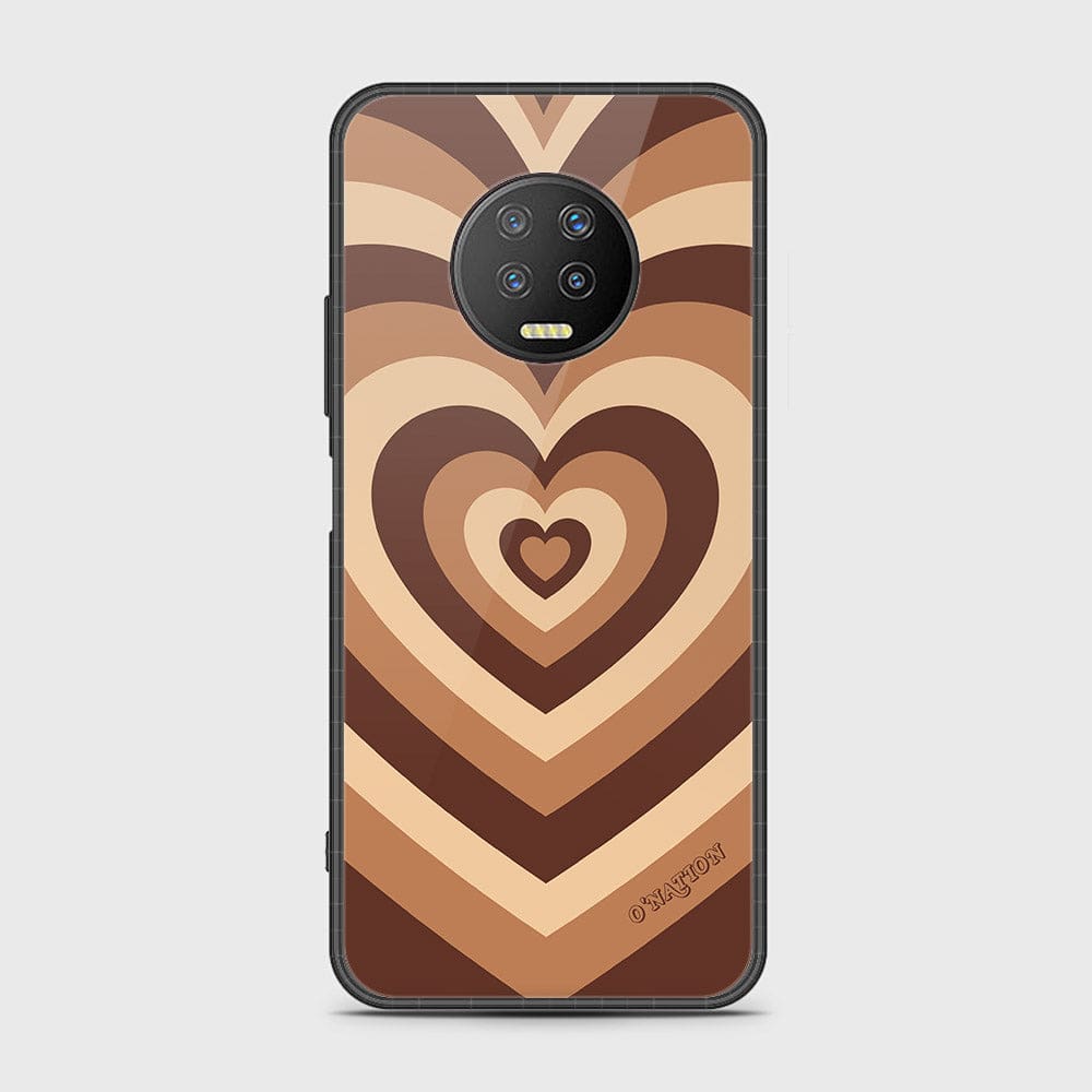 Infinix Note 7 Cover - O'Nation Heartbeat Series - HQ Ultra Shine Premium Infinity Glass Soft Silicon Borders Case