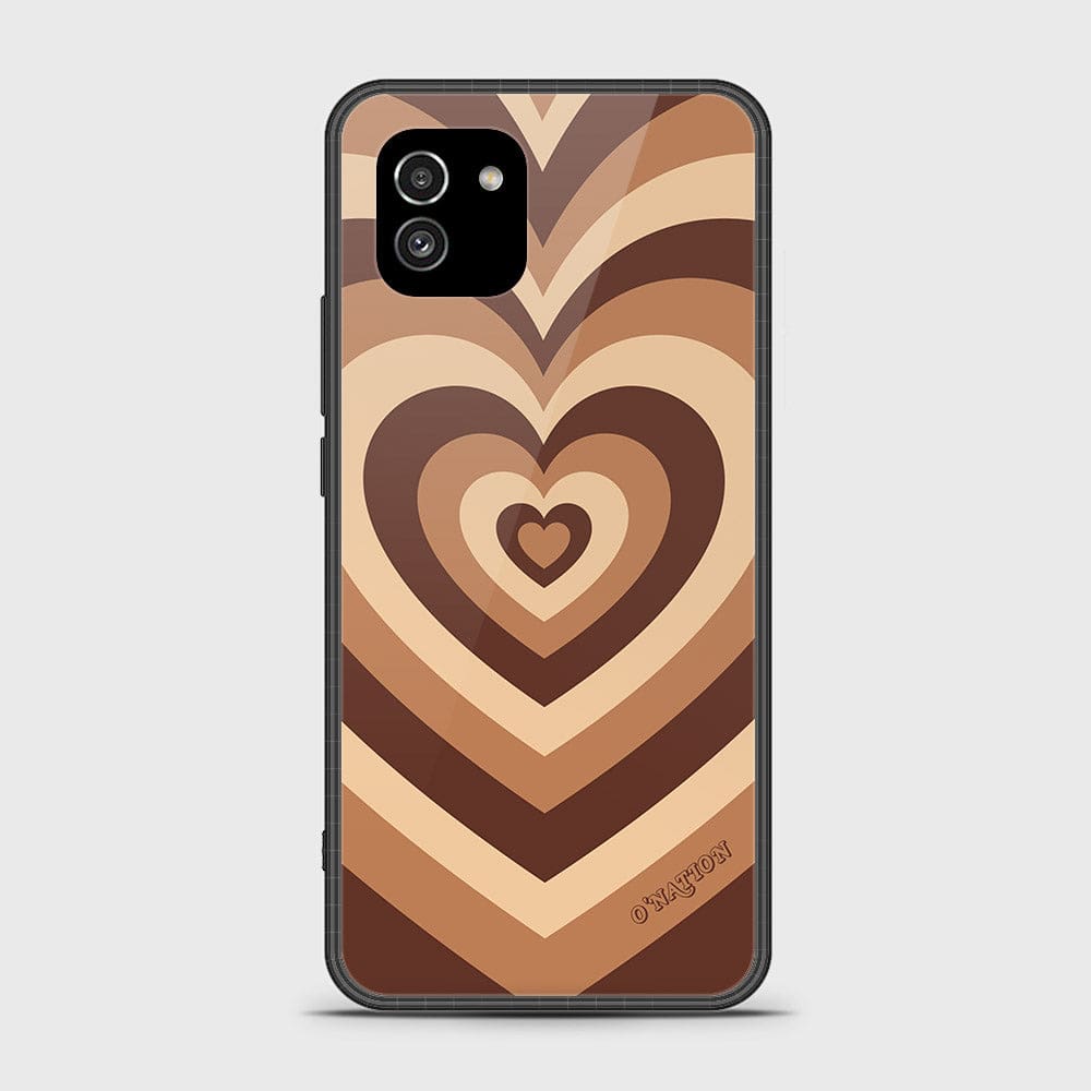 Samsung Galaxy A03 Cover - O'Nation Heartbeat Series - HQ Ultra Shine Premium Infinity Glass Soft Silicon Borders Case