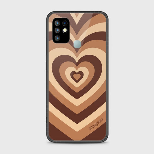 Infinix Hot 10 Cover - O'Nation Heartbeat Series - HQ Ultra Shine Premium Infinity Glass Soft Silicon Borders Case