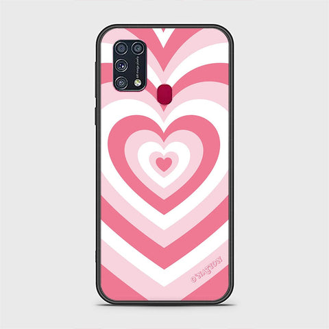 Samsung Galaxy M31 Cover - O'Nation Heartbeat Series - HQ Ultra Shine Premium Infinity Glass Soft Silicon Borders Case