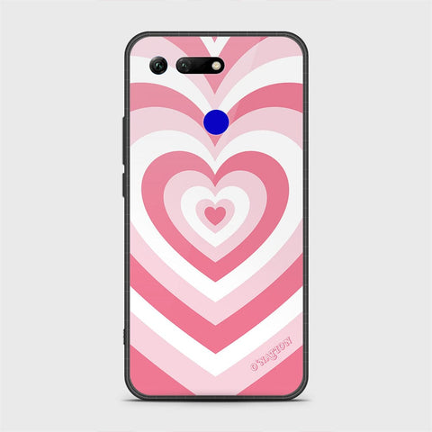 Huawei Honor View 20 Cover - O'Nation Heartbeat Series - HQ Ultra Shine Premium Infinity Glass Soft Silicon Borders Case