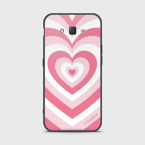 Samsung Galaxy J7 2015 Cover - O'Nation Heartbeat Series - HQ Ultra Shine Premium Infinity Glass Soft Silicon Borders Case