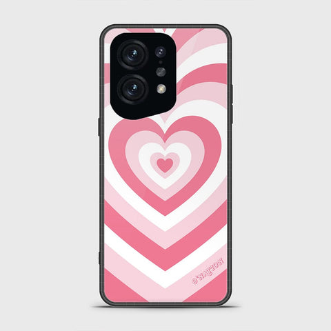 Oppo Find X5 Cover - O'Nation Heartbeat Series - HQ Ultra Shine Premium Infinity Glass Soft Silicon Borders Case