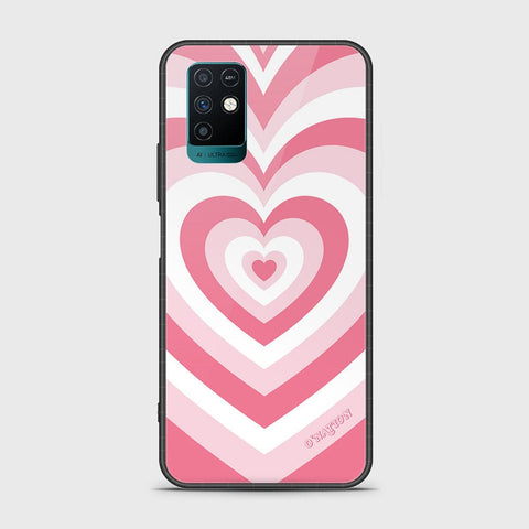 Infinix Note 10 Cover - O'Nation Heartbeat Series - HQ Ultra Shine Premium Infinity Glass Soft Silicon Borders Case