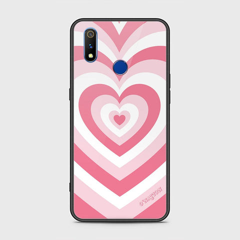 Realme 3 Cover - O'Nation Heartbeat Series - HQ Ultra Shine Premium Infinity Glass Soft Silicon Borders Case