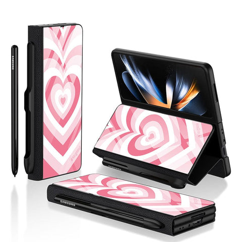 Samsung Galaxy Z Fold 3 5G Cover - O'Nation Heartbeat Series - HQ Ultra Shine Premium Infinity Glass Soft Silicon Borders Case