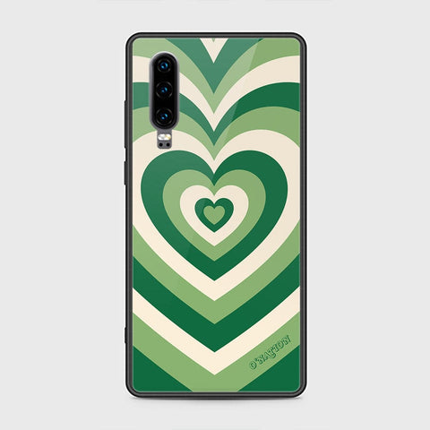 Huawei P30 Cover - O'Nation Heartbeat Series - HQ Ultra Shine Premium Infinity Glass Soft Silicon Borders Case