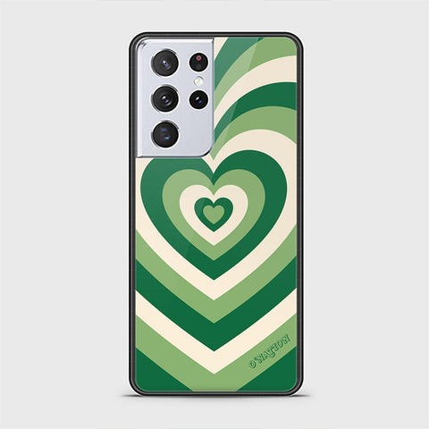 Samsung Galaxy S21 Ultra 5G Cover - O'Nation Heartbeat Series - HQ Ultra Shine Premium Infinity Glass Soft Silicon Borders Case