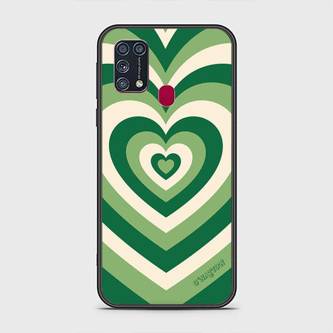 Samsung Galaxy M31 Cover - O'Nation Heartbeat Series - HQ Ultra Shine Premium Infinity Glass Soft Silicon Borders Case