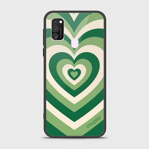 Samsung Galaxy M21 Cover - O'Nation Heartbeat Series - HQ Ultra Shine Premium Infinity Glass Soft Silicon Borders Case