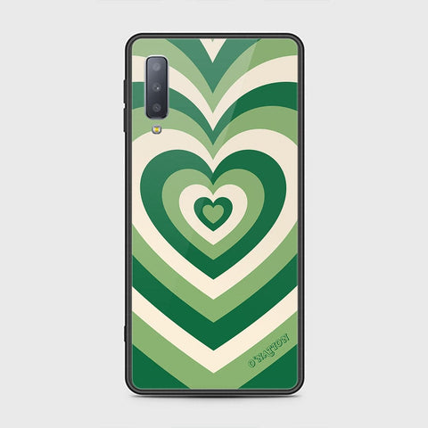 Samsung Galaxy A7 2018 Cover - O'Nation Heartbeat Series - HQ Ultra Shine Premium Infinity Glass Soft Silicon Borders Case