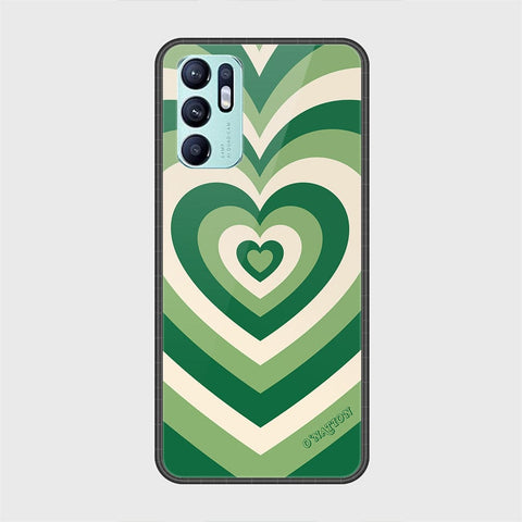 Oppo Reno 6 Cover - O'Nation Heartbeat Series - HQ Ultra Shine Premium Infinity Glass Soft Silicon Borders Case