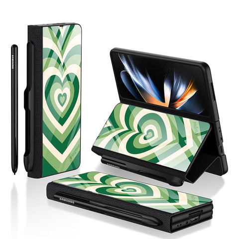 Samsung Galaxy Z Fold 3 5G Cover - O'Nation Heartbeat Series - HQ Ultra Shine Premium Infinity Glass Soft Silicon Borders Case