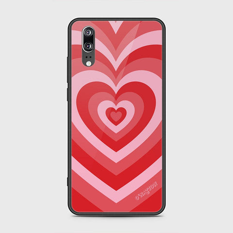 Huawei P20 Cover - O'Nation Heartbeat Series - HQ Ultra Shine Premium Infinity Glass Soft Silicon Borders Case