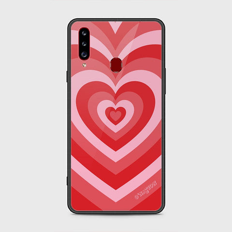 Samsung Galaxy A20s Cover - O'Nation Heartbeat Series - HQ Ultra Shine Premium Infinity Glass Soft Silicon Borders Case