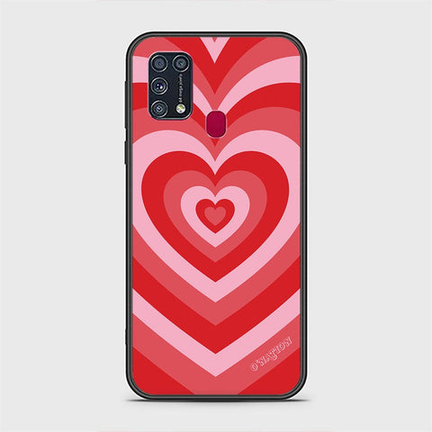 Samsung Galaxy M31 Cover - O'Nation Heartbeat Series - HQ Ultra Shine Premium Infinity Glass Soft Silicon Borders Case