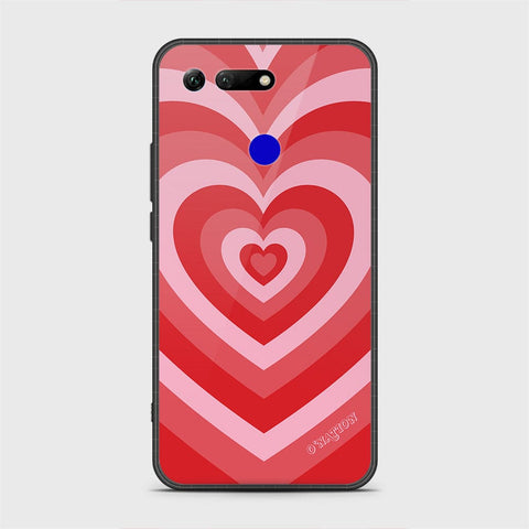 Huawei Honor View 20 Cover - O'Nation Heartbeat Series - HQ Ultra Shine Premium Infinity Glass Soft Silicon Borders Case