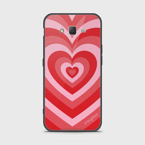 Samsung Galaxy J7 2015 Cover - O'Nation Heartbeat Series - HQ Ultra Shine Premium Infinity Glass Soft Silicon Borders Case