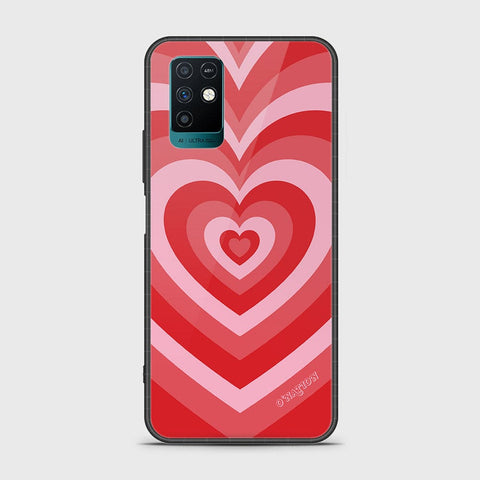 Infinix Note 10 Cover - O'Nation Heartbeat Series - HQ Ultra Shine Premium Infinity Glass Soft Silicon Borders Case