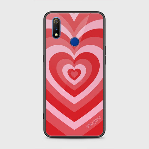 Realme 3 Cover - O'Nation Heartbeat Series - HQ Ultra Shine Premium Infinity Glass Soft Silicon Borders Case