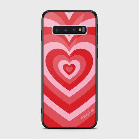 Samsung Galaxy S10 Cover - O'Nation Heartbeat Series - HQ Ultra Shine Premium Infinity Glass Soft Silicon Borders Case