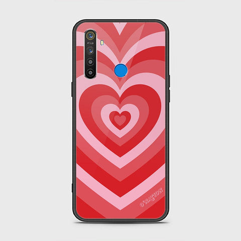 Realme 5 Cover - O'Nation Heartbeat Series - HQ Ultra Shine Premium Infinity Glass Soft Silicon Borders Case