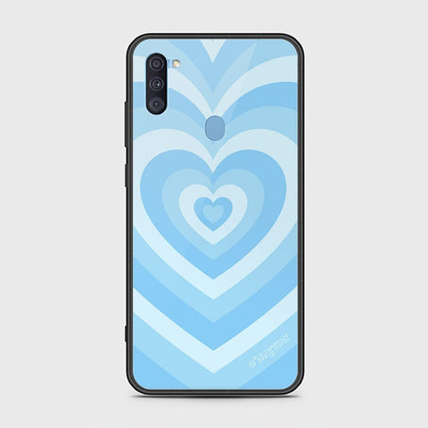 Samsung Galaxy A11 Cover - O'Nation Heartbeat Series - HQ Ultra Shine Premium Infinity Glass Soft Silicon Borders Case