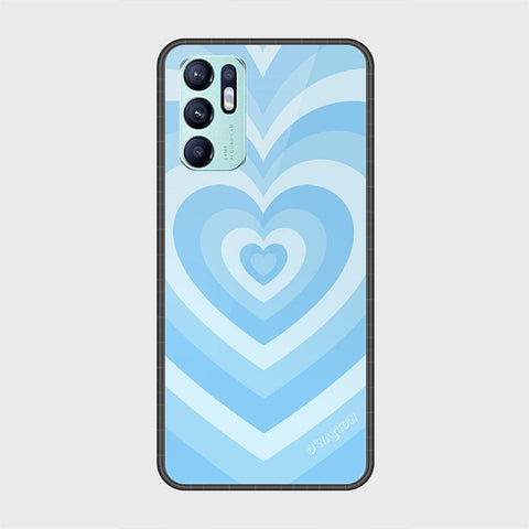 Oppo Reno 6 Cover - O'Nation Heartbeat Series - HQ Ultra Shine Premium Infinity Glass Soft Silicon Borders Case