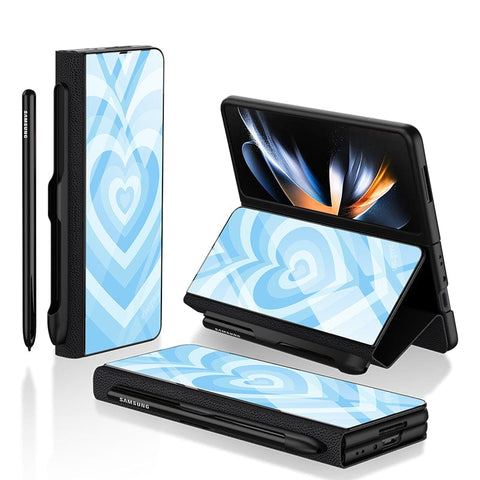 Samsung Galaxy Z Fold 3 5G Cover - O'Nation Heartbeat Series - HQ Ultra Shine Premium Infinity Glass Soft Silicon Borders Case