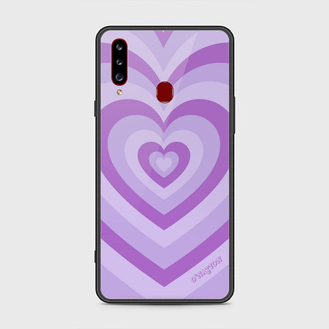 Samsung Galaxy A20s Cover - O'Nation Heartbeat Series - HQ Ultra Shine Premium Infinity Glass Soft Silicon Borders Case