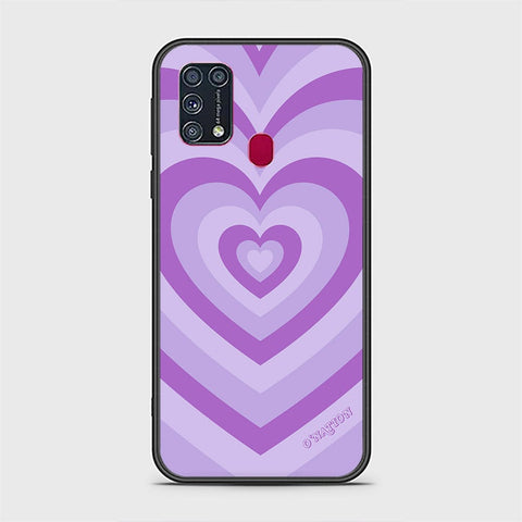 Samsung Galaxy M31 Cover - O'Nation Heartbeat Series - HQ Ultra Shine Premium Infinity Glass Soft Silicon Borders Case