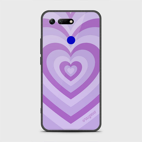 Huawei Honor View 20 Cover - O'Nation Heartbeat Series - HQ Ultra Shine Premium Infinity Glass Soft Silicon Borders Case