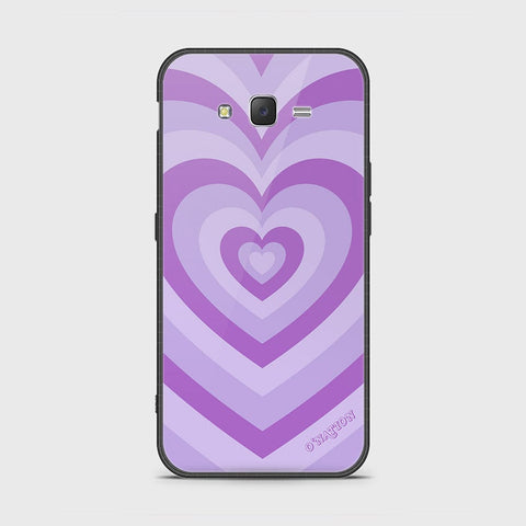 Samsung Galaxy J7 2015 Cover - O'Nation Heartbeat Series - HQ Ultra Shine Premium Infinity Glass Soft Silicon Borders Case