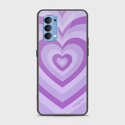 Oppo Reno 4 Cover - O'Nation Heartbeat Series - HQ Ultra Shine Premium Infinity Glass Soft Silicon Borders Case