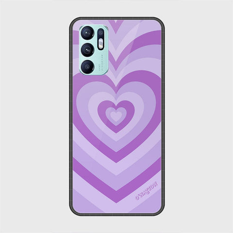 Oppo Reno 6 Cover - O'Nation Heartbeat Series - HQ Ultra Shine Premium Infinity Glass Soft Silicon Borders Case