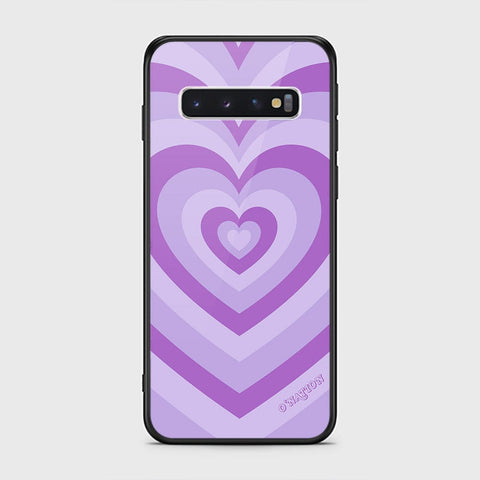 Samsung Galaxy S10 Cover - O'Nation Heartbeat Series - HQ Ultra Shine Premium Infinity Glass Soft Silicon Borders Case