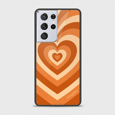 Samsung Galaxy S21 Ultra 5G Cover - O'Nation Heartbeat Series - HQ Ultra Shine Premium Infinity Glass Soft Silicon Borders Case