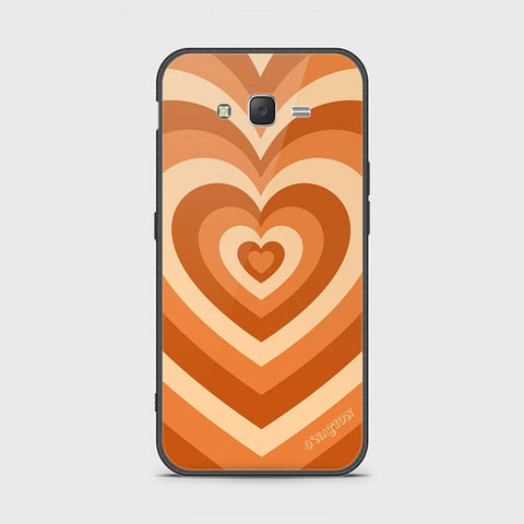 Samsung Galaxy J7 2015 Cover - O'Nation Heartbeat Series - HQ Ultra Shine Premium Infinity Glass Soft Silicon Borders Case