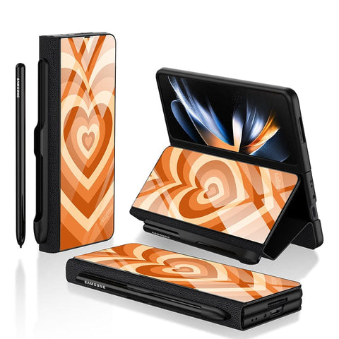 Samsung Galaxy Z Fold 3 5G Cover - O'Nation Heartbeat Series - HQ Ultra Shine Premium Infinity Glass Soft Silicon Borders Case