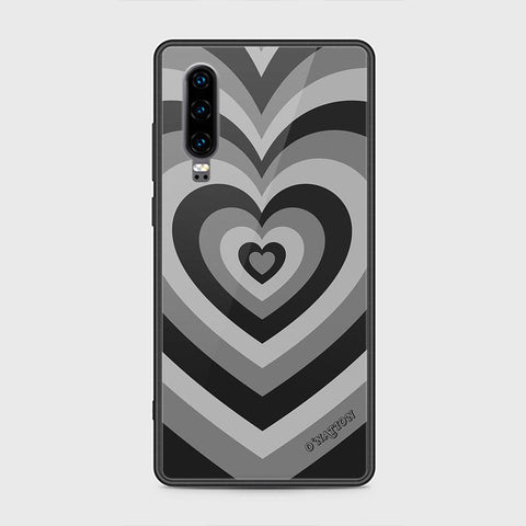 Huawei P30 Cover - O'Nation Heartbeat Series - HQ Ultra Shine Premium Infinity Glass Soft Silicon Borders Case