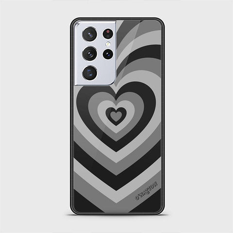 Samsung Galaxy S21 Ultra 5G Cover - O'Nation Heartbeat Series - HQ Ultra Shine Premium Infinity Glass Soft Silicon Borders Case