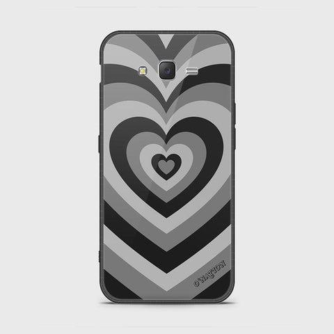 Samsung Galaxy J7 2015 Cover - O'Nation Heartbeat Series - HQ Ultra Shine Premium Infinity Glass Soft Silicon Borders Case