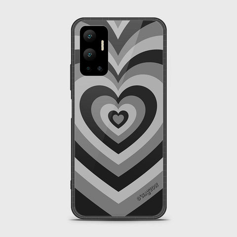 Infinix Hot 12 Cover - O'Nation Heartbeat Series - HQ Ultra Shine Premium Infinity Glass Soft Silicon Borders Case